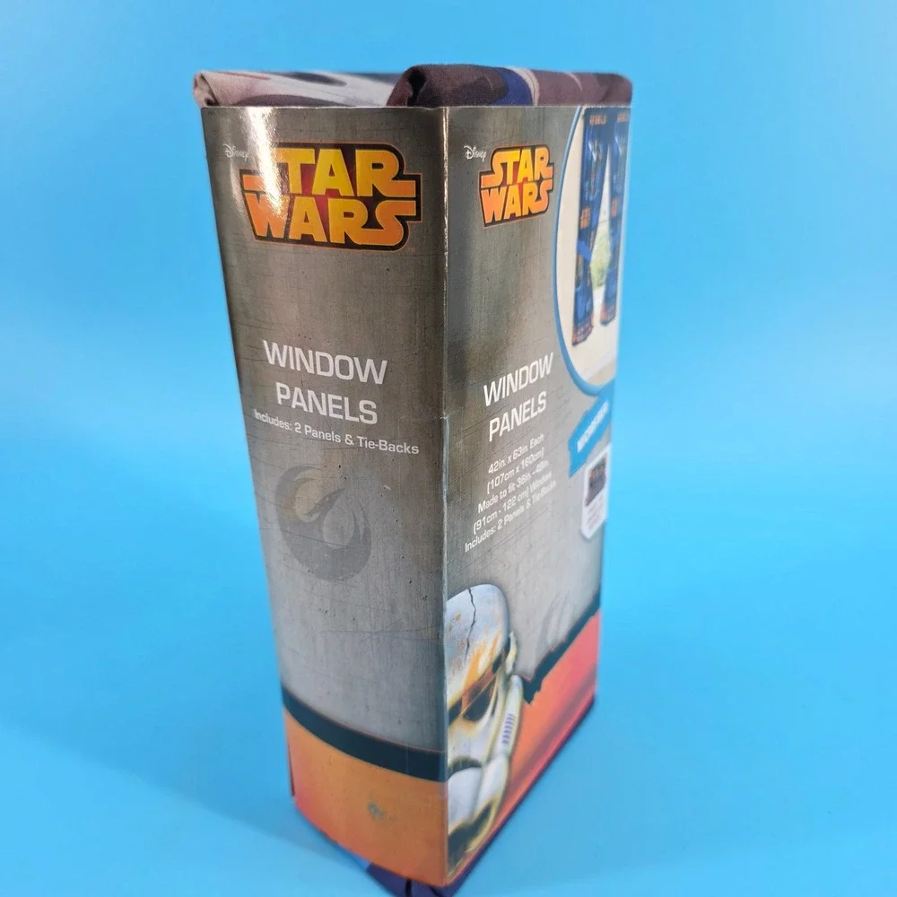 Disney Star Wars Rebels Window Panels Microfiber Drapes 42x63 2 Panels Tie-Backs